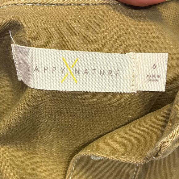 Happy X Nature Olive Green Twill Jumpsuit Sz 6 - Picture 7 of 12
